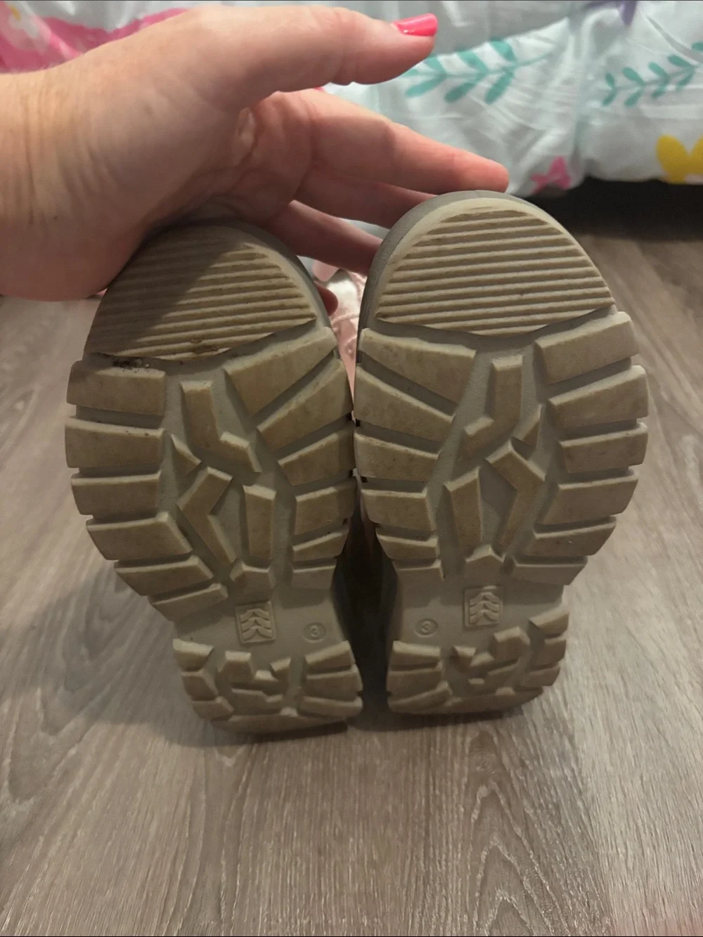 all in motion Pink and Gray Kids Insulated Snow Boots